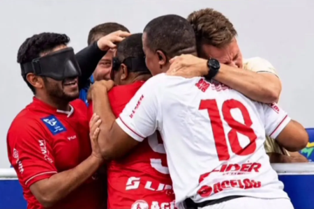 Vila Nova Acelgo está na semifinal do Brasileiro de Futebol de Cegos