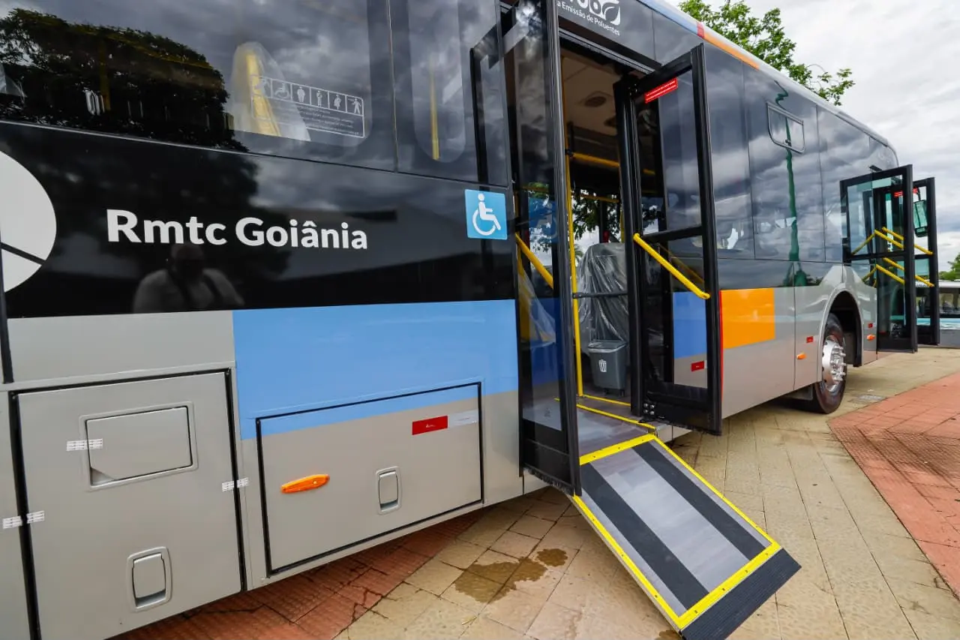 Ônibus do BRS têm cor prata, piso baixo e ar-condicionado (Foto: Jota Eurípedes e Wesley Costa)